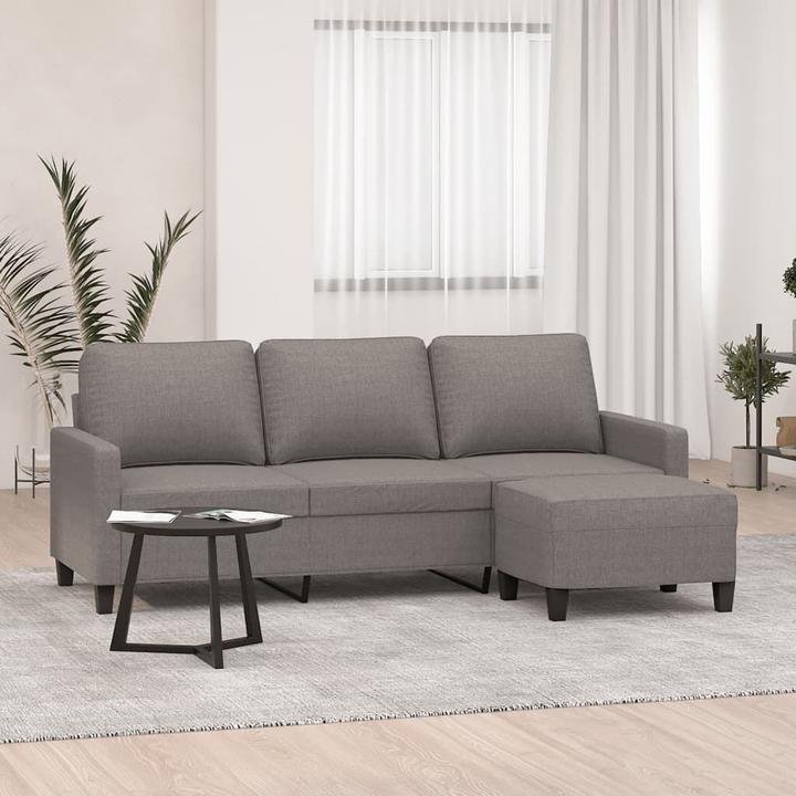 Produktbild vidaXL 3-Sitzer-Sofa mit Hocker (3-Sitzer)