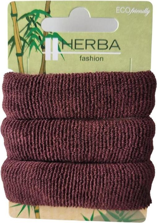 Immagine prodotto Herba Fascetta per capelli ecologica, marrone, Ø 7 cm, 3 pezzi (Elastico per capelli)