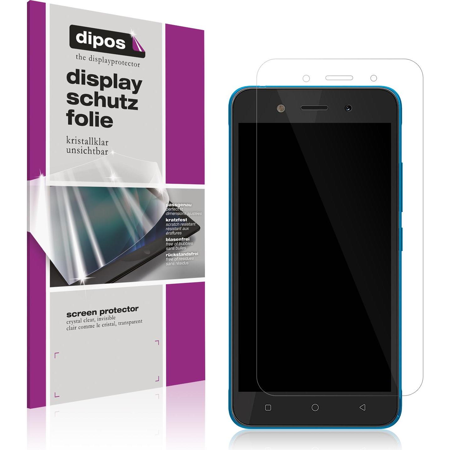 Dipos Displayschutzfolie Crystalclear (2 Stück, Itel A23 Pro), Smartphone Schutzfolie, Transparent