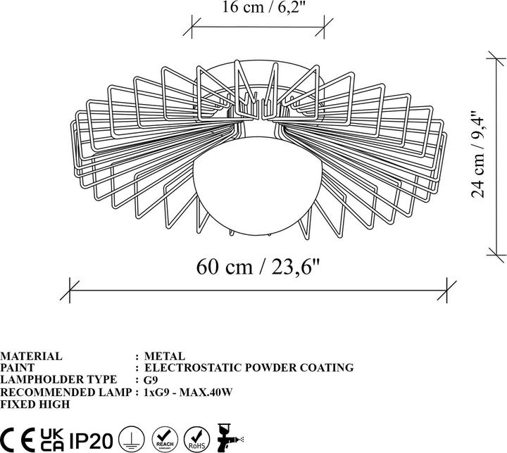 Actual product image Opviq Kaya Chandelier (G9)