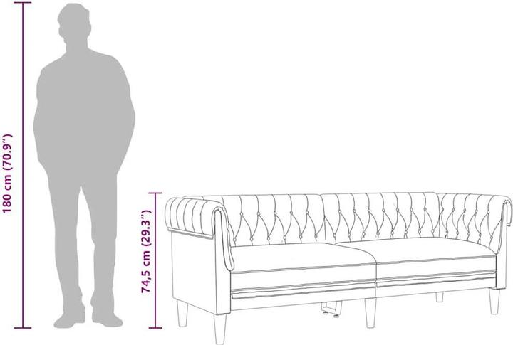 Produktbild vidaXL Chesterfield Sofa