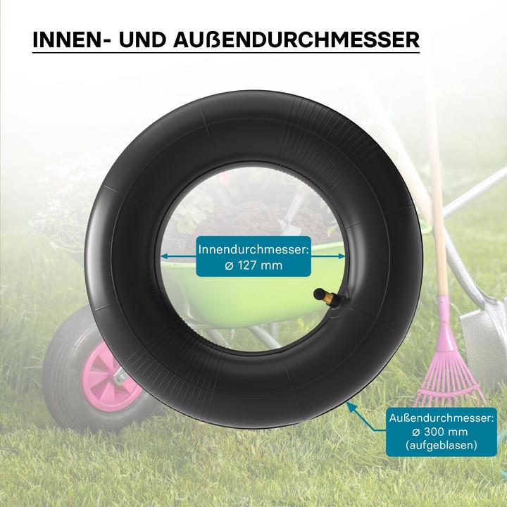 Actual product image Wiltec Inner tube for lawn mower tyre 11x4.00/4.10/3.50-5 with curved valve stem garden tractor (Lawn mower, Garden machinery spare parts)