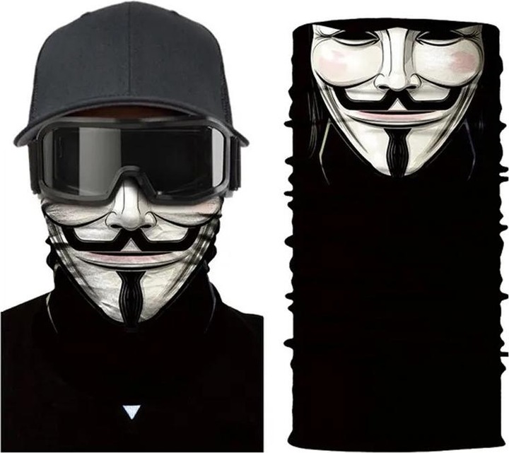 Actual product image Cbx Tubular scarf, bandana for adults with motif, for Halloween, motorbike riding, etc.