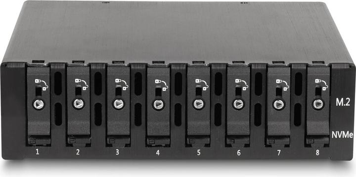 Produktbild Delock 5.25? Wechselrahmen für 8 x M.2 NVMe SSD mit Slim SAS