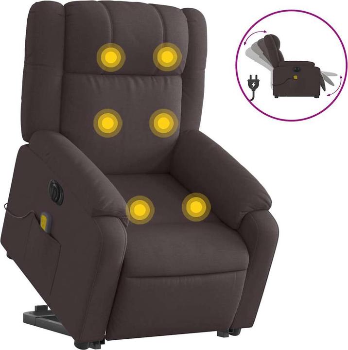 Actual product image VidaXL Electric massage chair with stand-up aid fabric