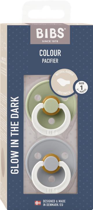 Image du produit Bibs Sucette Colour 2 PACK Latex Anatomical 0-6m Sage GLOW Cloud GLOW (2 x, jusqu'à 6 M.)