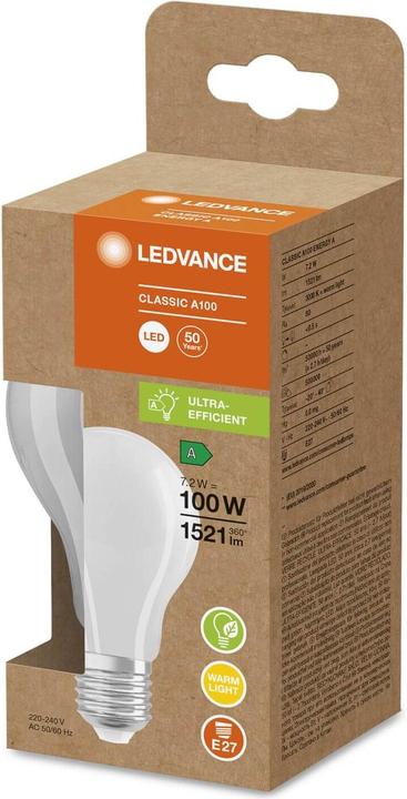 Immagine prodotto Ledvance Lampada a LED (E27, 7.20 W, 1521 lm, 1 x, A)