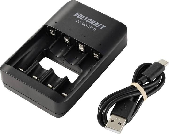 Produktbild Voltcraft VC-BC-4100 Rundzellen-Ladegerät NiMH, NiZn, LiIon Mignon (AA), Micro ( (AA, AAA)