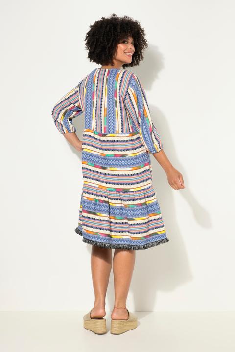 Produktbild Angel of Style Kleid, A-Line, Musterstreifen, Knopfleiste, 3/4-Ärmel (54)
