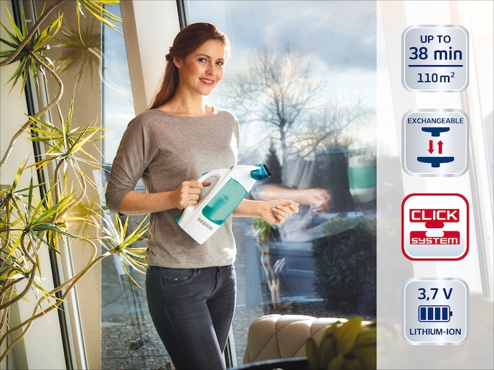Actual product image Leifheit Dry & Clean window vacuum cleaner set with handle, washer, narrow suction nozzle