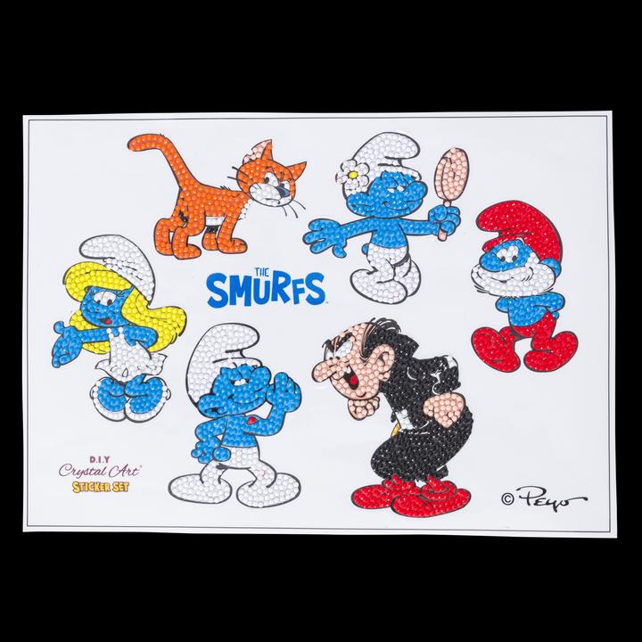 Actual product image Craft Buddy Smurfs, Crystal Art Sticker Set