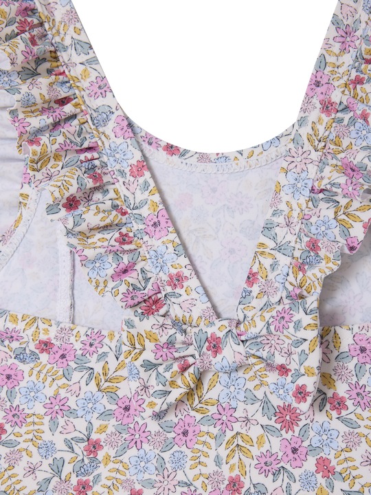 Actual product image Vertbaudet Mädchen Baby Badeanzug mit Volants, Blumenprint (80)