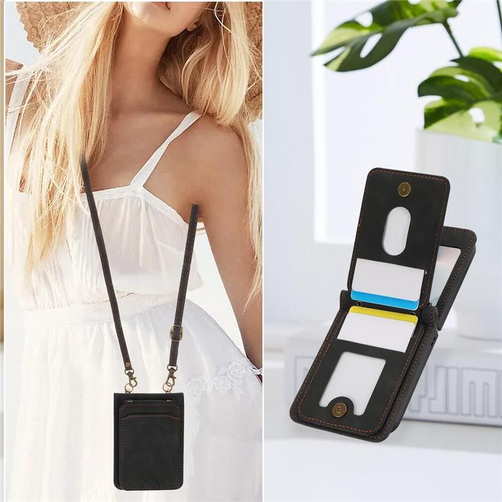 Image du produit Cover-Discount Etui viele Kartenfächer mit Umhängeband (Samsung Galaxy Z Flip7)