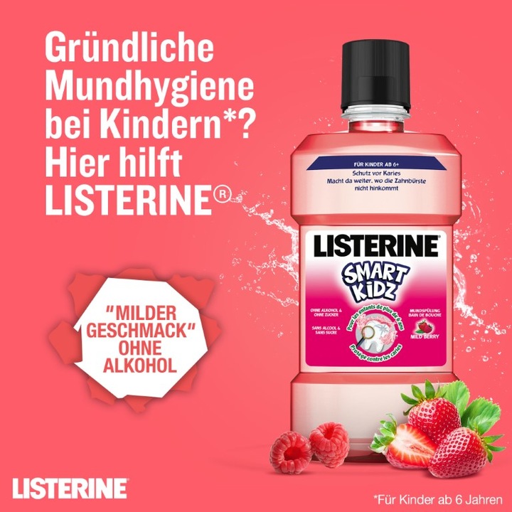 Image du produit Listerine Smart Kidz (500 ml, Bains de bouche)