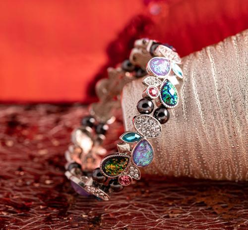 Immagine prodotto Berk Bracciale di cristallo "Drops (Ematite)