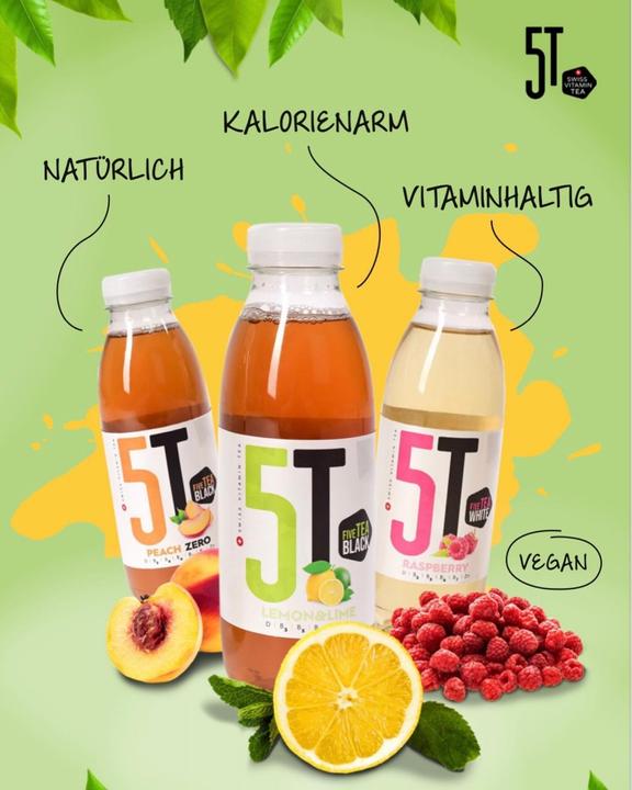 Produktbild FiveTea Vitamin LEMON - LIME PET Kiste (12 x 50 cl)