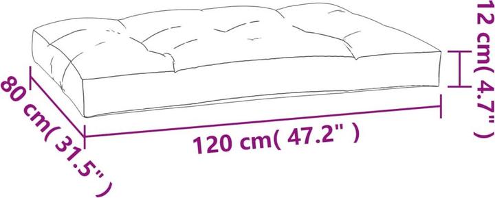 Actual product image vidaXL 10-piece garden lounge set with cushions (120 x 80 x 12 cm)