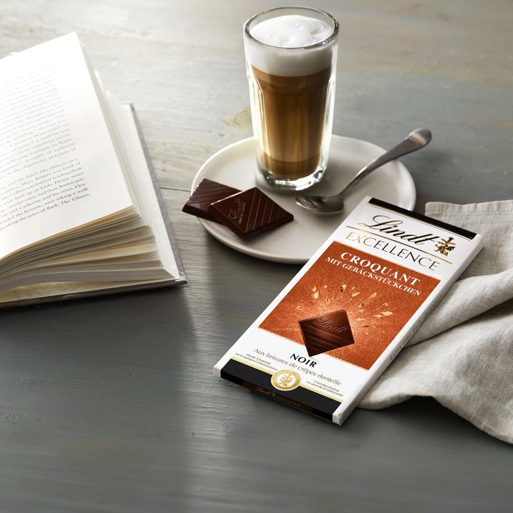 Produktbild Lindt Excellence Dunkel mit Gebäckstückchen (100 g)