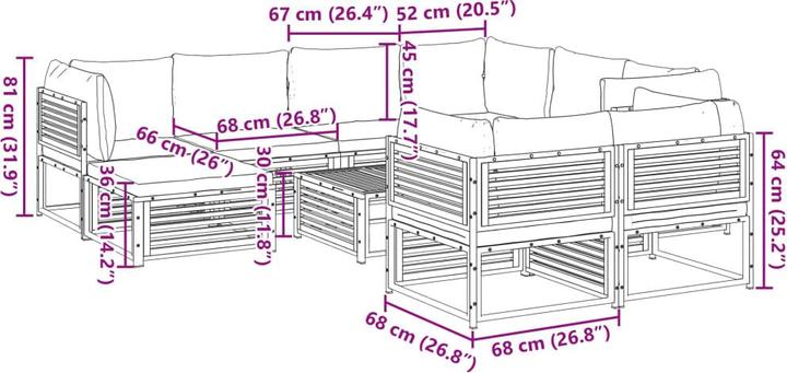 Image du produit vidaXL Garten Sofagarnitur