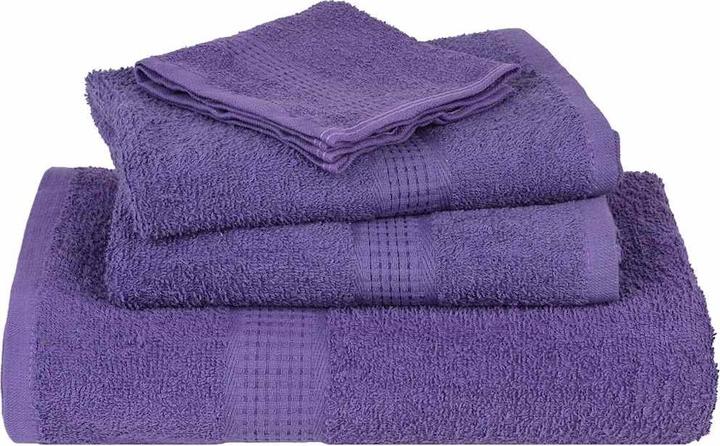 Actual product image vidaXL Bath towels 4 pcs. Purple 100x150 cm 360 g/m² 100% cotton shower towel (100 x 150 cm)