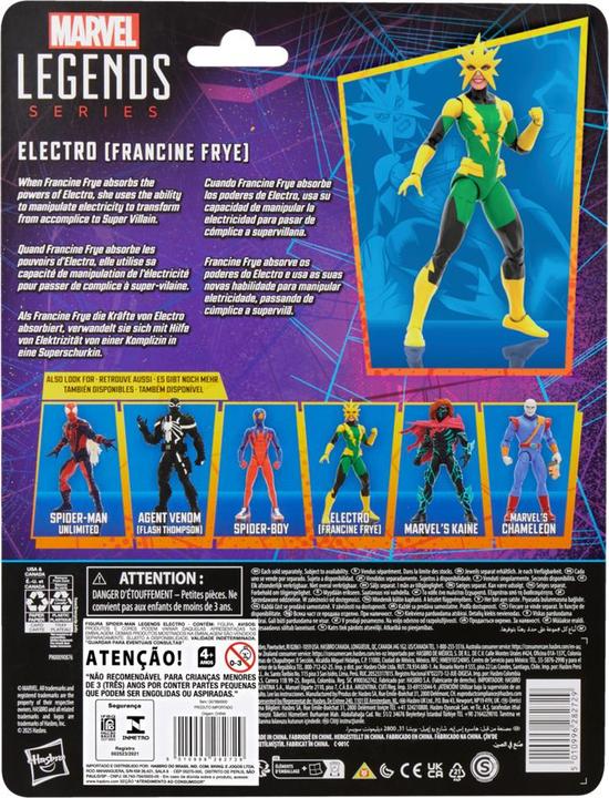 Produktbild Hasbro Spider-Man Marvel Legends Retro Actionfigur Electro (Francine Frye) 15 cm