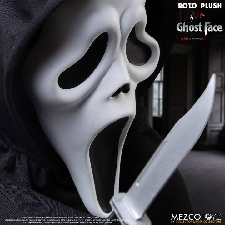 Actual product image Mezco Toys Scream MDS Roto Plush Doll Ghost Face 46 cm