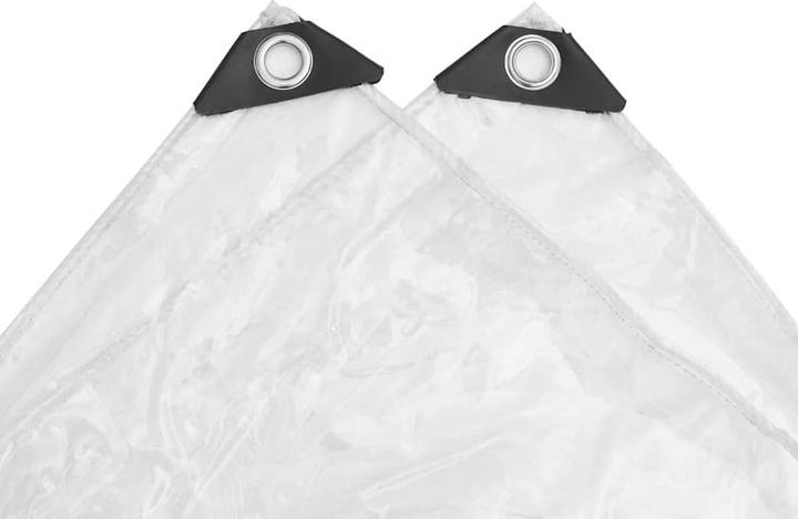 Actual product image VidaXL Transparent tarpaulin with eyelets 4x8 m PVC transparent tarpaulin (400 x 800 cm)