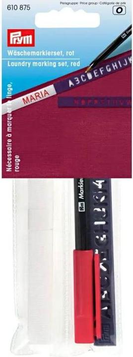 Actual product image Prym Laundry marking set standard, red pen