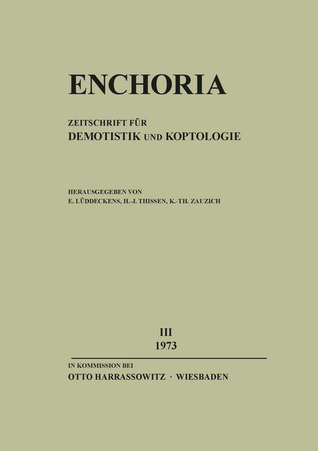 Produktbild Enchoria III (1973) (Deutsch, Erich Lüddeckens, Heinz-Josef Thissen, Karl-Theodor Zauzich, 1973)