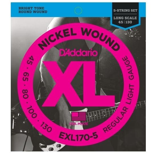D'Addario EXL170-5 (5 x, Basso elettrico), Corde per strumenti