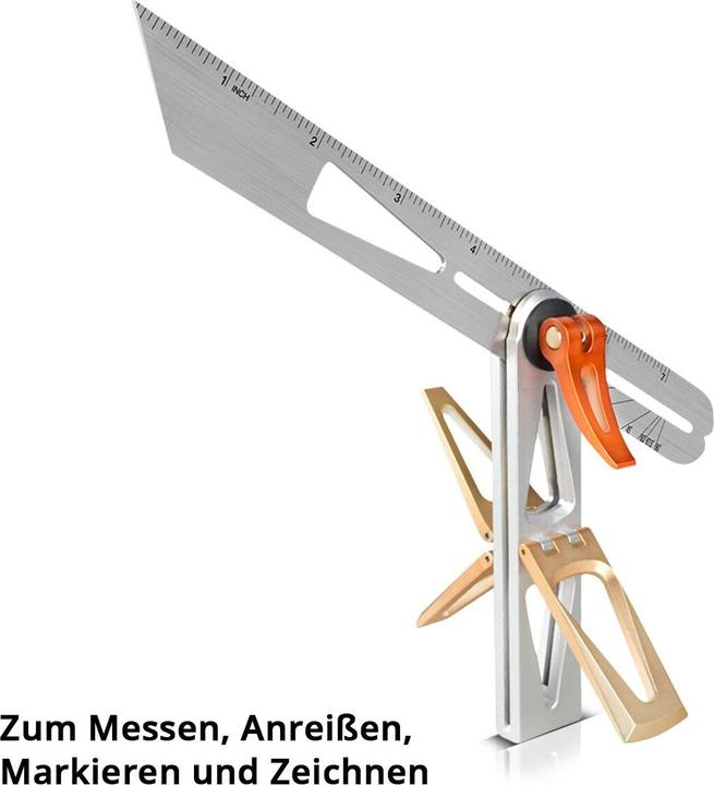 Produktbild Stahlwerk Schmiege mit Anschlag Winkelschmiege Kombiwinkel Multifunktionswinkel