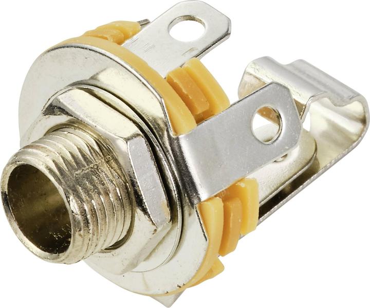 Actual product image Tru Components TC-10336004 Jack plug connector 6.35 mm socket, vertical installation