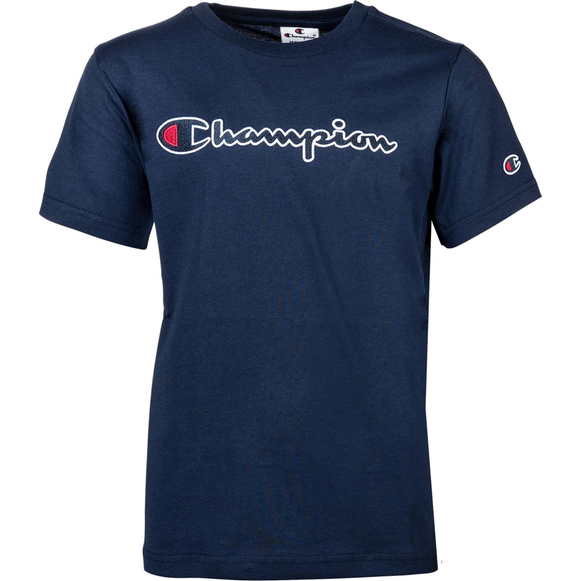 Champion, Unisex, Shirt, T-Shirt Casual Bequem sitzend, Blau, (XS)