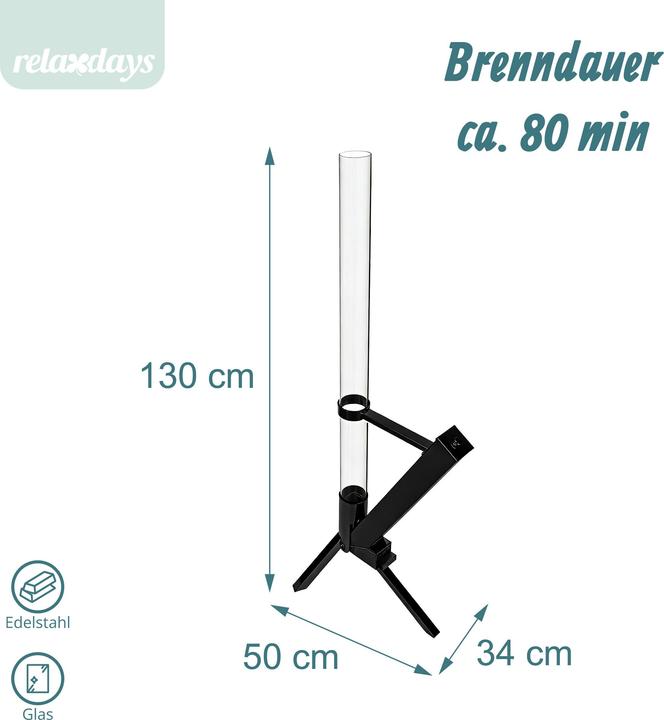 Productafbeelding Relaxdays Feuerrohr-Pelletfackel