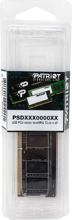 Produktbild Patriot SO-DIMM DDR4 8GB 3200MHz (1 x 8GB, 3200 MHz, DDR4-RAM, SO-DIMM)