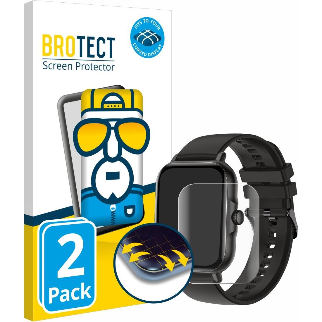 Thumbnail - BROTECT Full-Cover Displayschutz, Smartwatch Schutzfolie, Transparent