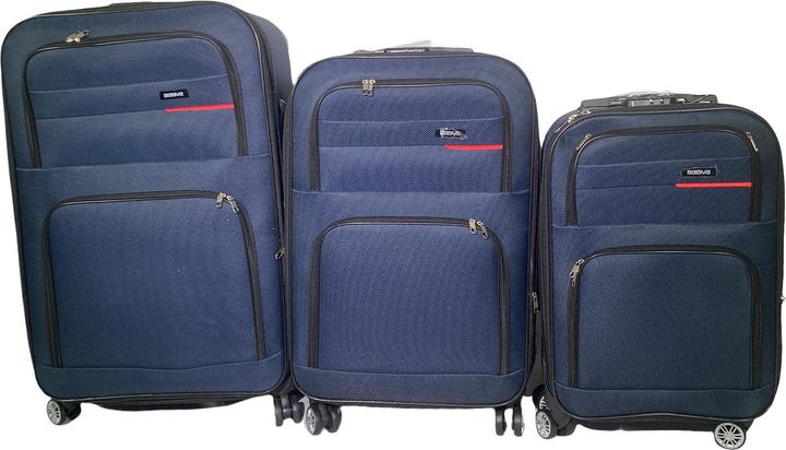 Produktbild HTI-Living 3-teiliges Softkoffer-Set mit Teleskopstange und 4 Doppelrollen