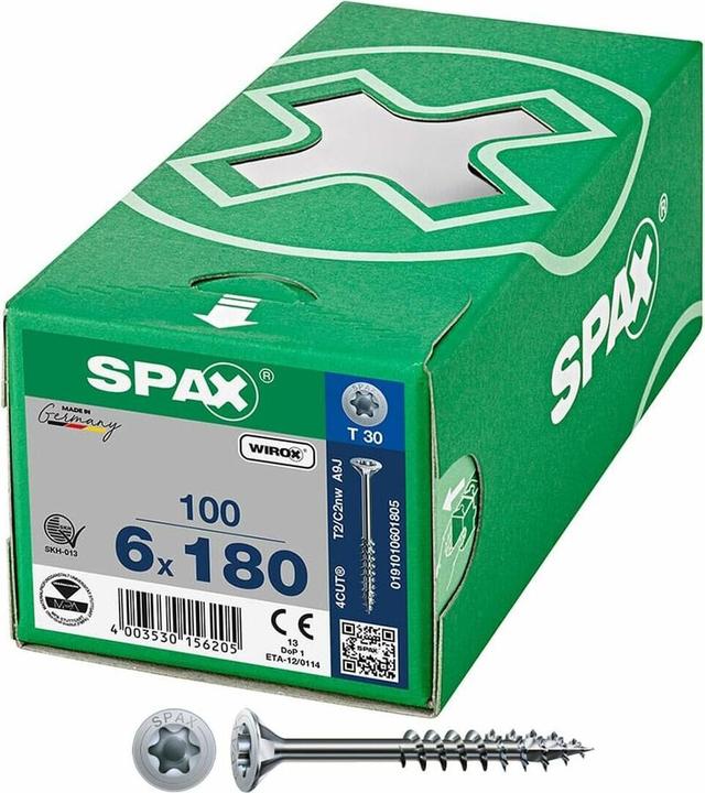 Produktbild Spax Senkmultikopf Bremsrippen T-Star Plus T30 Teilgewinde Wirox (100 Schrauben pro Stück)