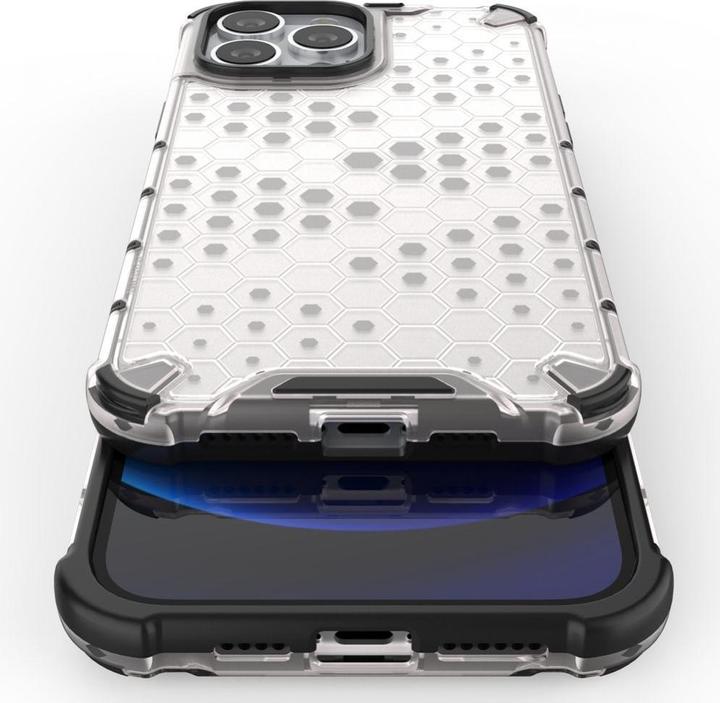 Produktbild Hurtel Honeycomb Case armor cover with TPU Bumper for iPhone 13 Pro Max transparent (Apple iPhone 13 Pro Max)