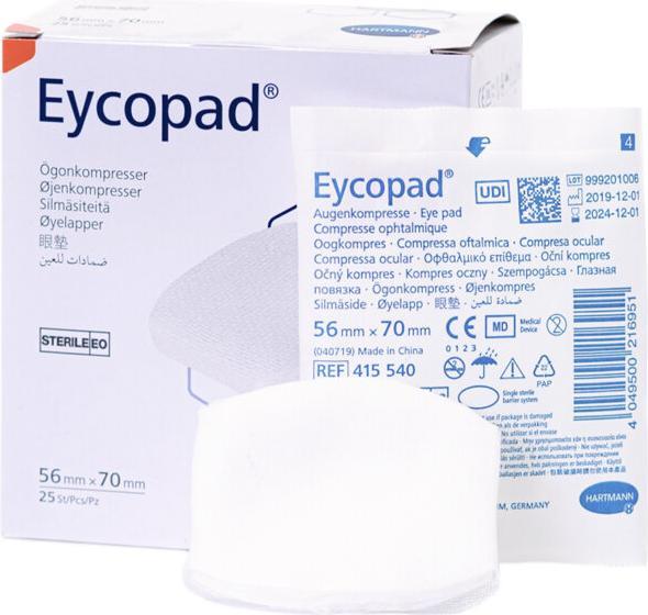 Hartmann Augenkompressen 5.6 cm x 7 cm / steril / 25 Stk.