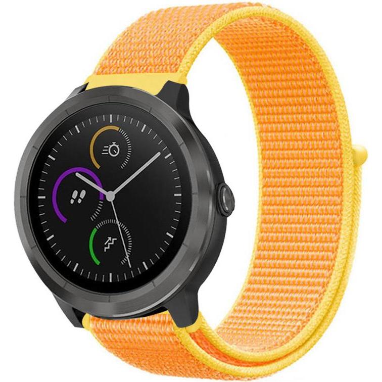 Strap-it Armband (Nylon, vivoactive 4), Uhrenarmband, Gelb