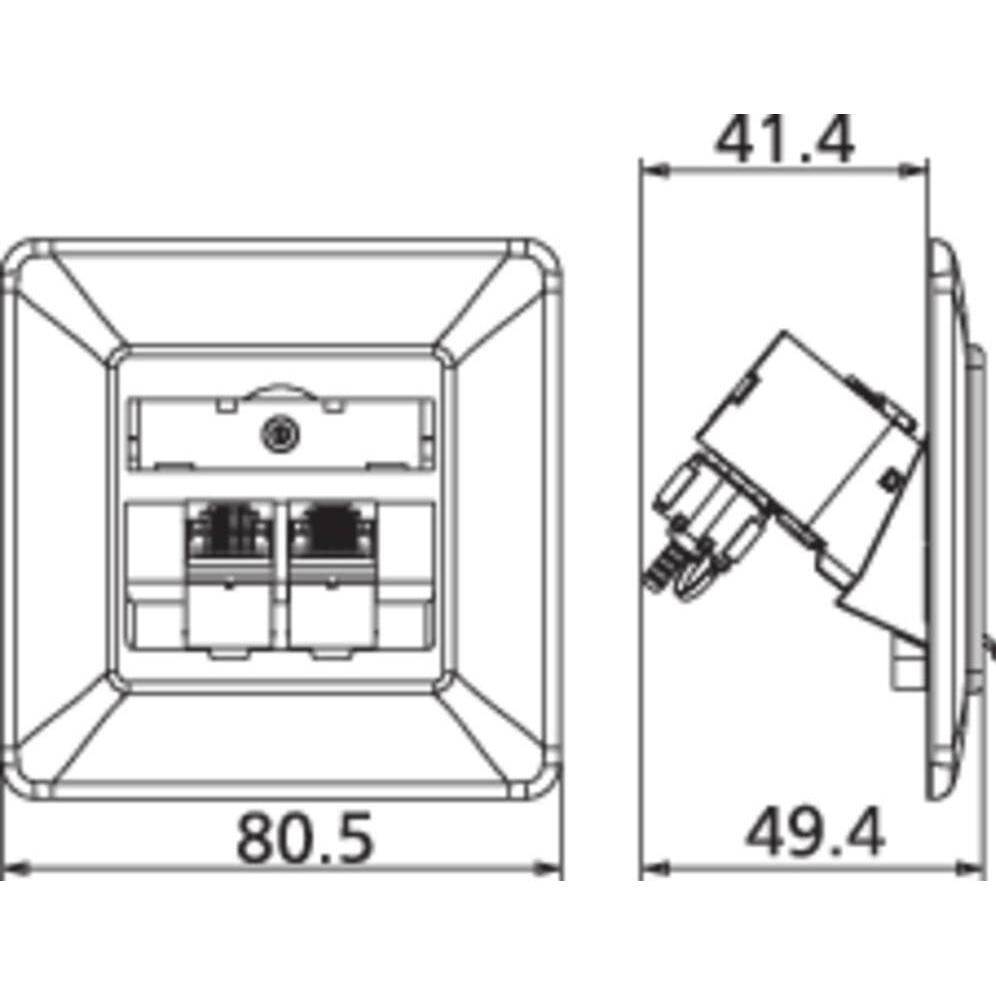 Thumbnail - Metz Connect, Steckdose, BTR Outlets Flush with 270 ° Modules