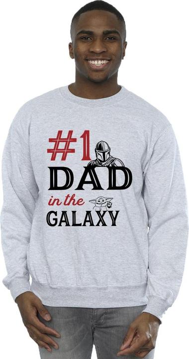 Actual product image Star Wars Mens Mandalorian Number One Dad Sweatshirt (XL)
