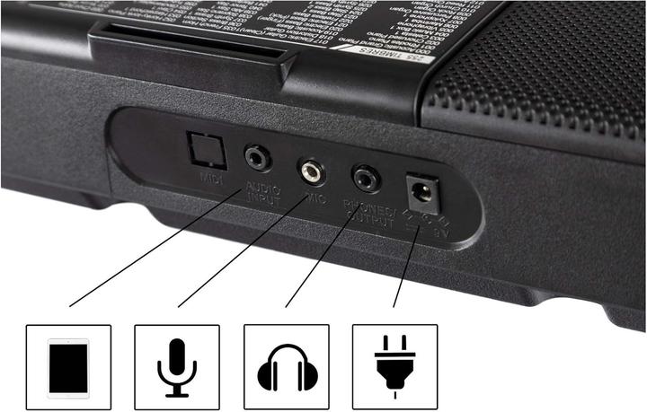 Produktbild Kirstein Einsteiger-Keyboard Set mit Leuchttasten und Mikrofon (61 Tasten)