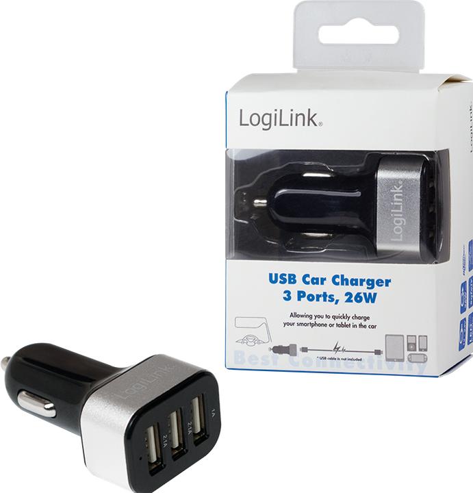 Actual product image LogiLink USB car power supply
