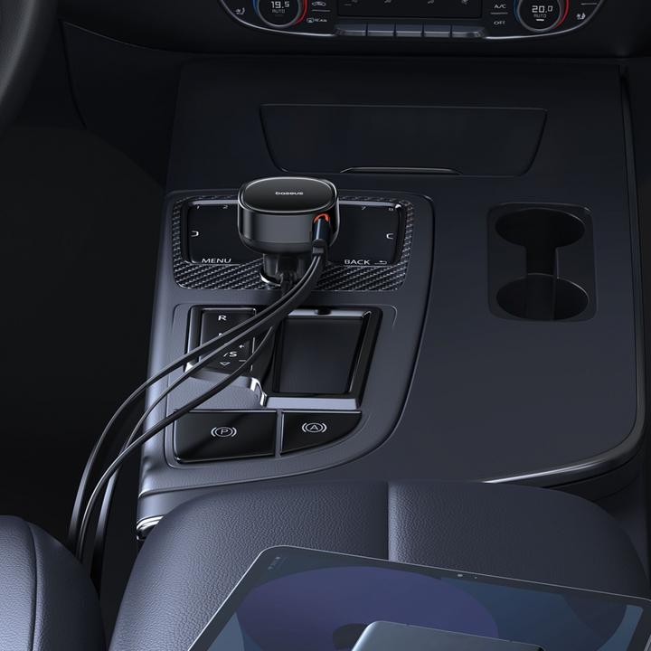 Image du produit Baseus Car Charger Enjoyment USB-C with USB-C cable and Lightning  60W