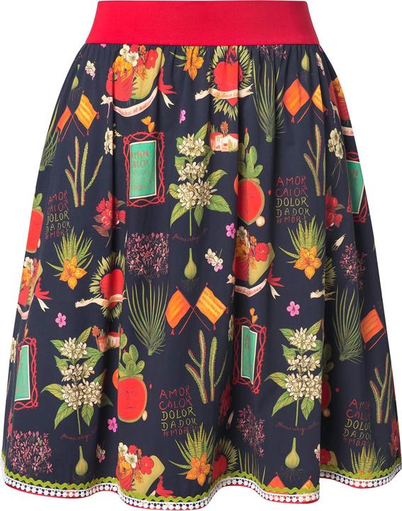 Image du produit Ulla Popken Robe imprimé champêtre, taille élastique et coupe évasée (48)