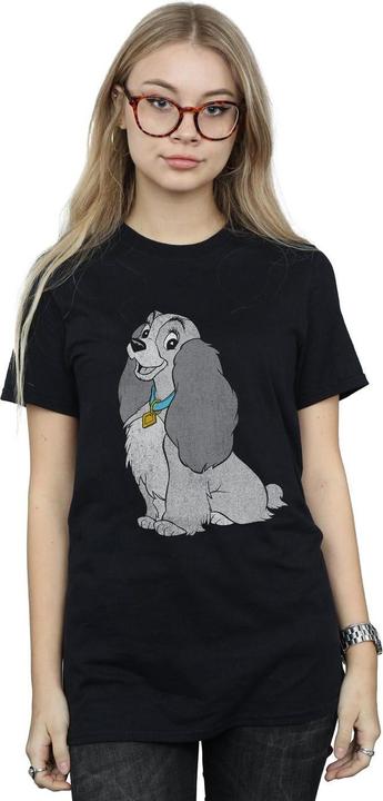 Actual product image Disney Womens/Ladies Lady And The Tramp Classic Lady Cotton Boyfriend T-Shirt (XL)