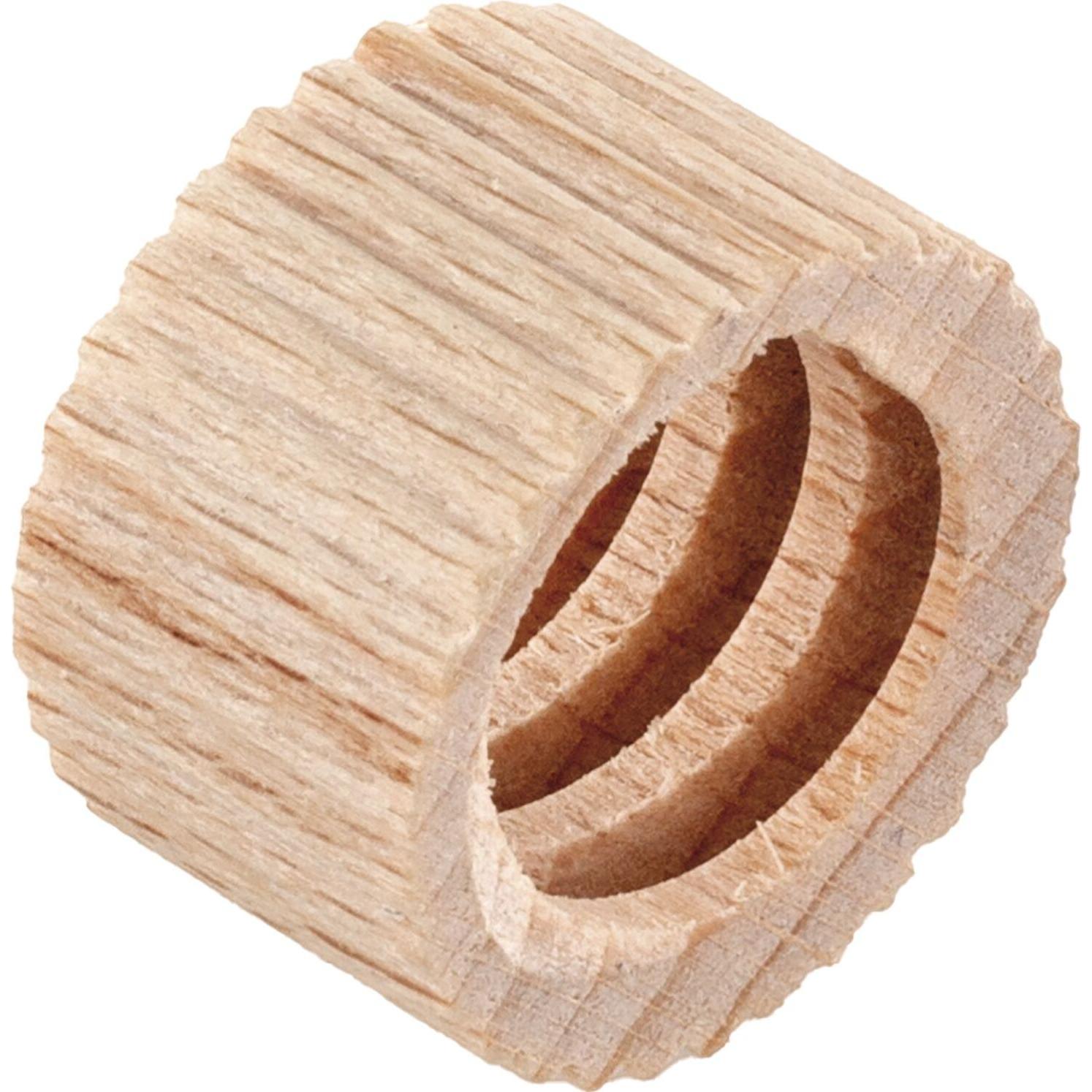 Jowe, Muttern + Unterlegscheiben, Mutter rund geriffelt 20x12mm, Gewinde 15mm (M15)