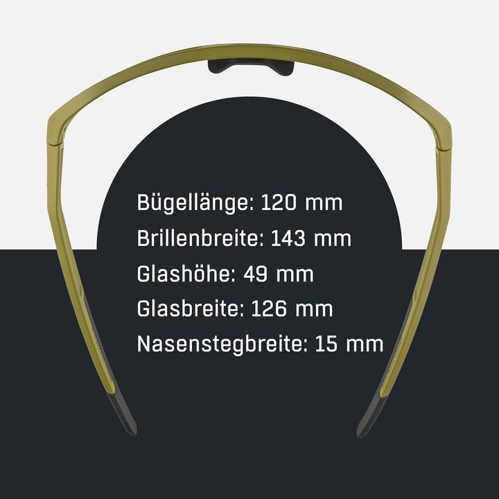 Produktbild ALPINA SPORTS Ram Q-Lite (Olive matt-gold mirror, Gold)